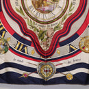 HERMES Carre 90 Scarf Parmi ls Fleurs Je Compte Les Heures Silk Auth bs36347-9