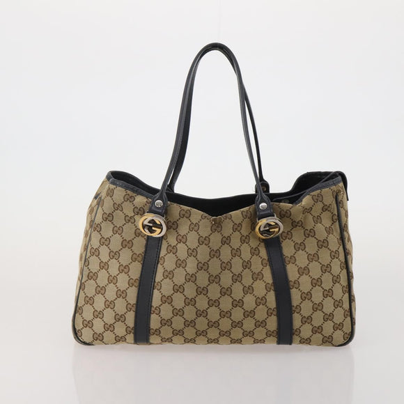 GUCCI GG Canvas Shoulder Bag 2 Set Beige Pink Auth bs36348