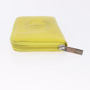 CHANEL Wallet Leather Caviar Skin 3 Set Black Pink Yellow CC Auth bs36349-17