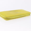 CHANEL Wallet Leather Caviar Skin 3 Set Black Pink Yellow CC Auth bs36349-18