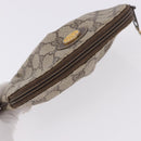 GUCCI GG Supreme Web Sherry Line Clutch Bag PVC 2 Set Beige Auth bs36351-13