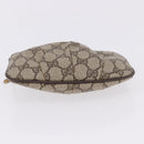 GUCCI GG Supreme Web Sherry Line Clutch Bag PVC 2 Set Beige Auth bs36351-14