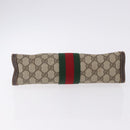 GUCCI GG Supreme Web Sherry Line Clutch Bag PVC 2 Set Beige Auth bs36351-6