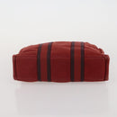 HERMES Hand Bag Canvas 2 Set Red Black Auth bs36352-15