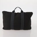 HERMES Hand Bag Canvas 2 Set Red Black Auth bs36352-3