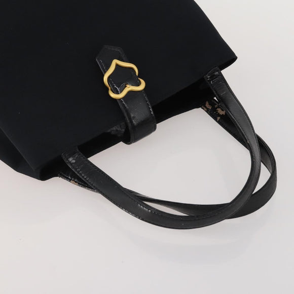 SAINT LAURENT Hand Bag Leather Canvas 2 Set Black Beige Auth bs36353