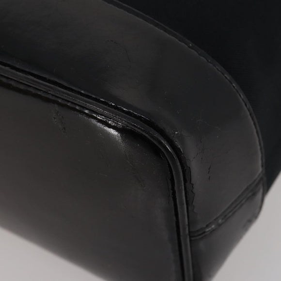 SAINT LAURENT Hand Bag Leather Canvas 2 Set Black Beige Auth bs36353