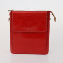 LOUIS VUITTON Monogram Vernis Pouch 4 Set Red LV Auth bs36354-15