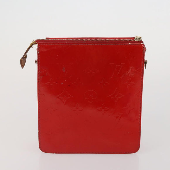 LOUIS VUITTON Monogram Vernis Pouch 4 Set Red LV Auth bs36354