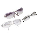 CELINE Gucci Bulgari Sunglasses Metal 3 Set Gray Purple Auth bs36355-1