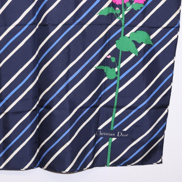 LOEWE Christian Dior Saint Laurent Scarf Silk 4 Set Red Navy Brown Auth bs36356