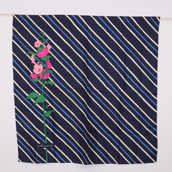 LOEWE Christian Dior Saint Laurent Scarf Silk 4 Set Red Navy Brown Auth bs36356