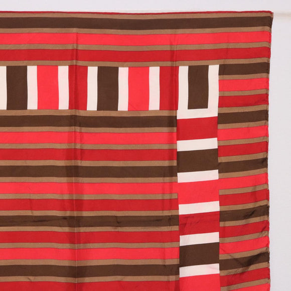 LOEWE Christian Dior Saint Laurent Scarf Silk 4 Set Red Navy Brown Auth bs36356