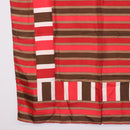LOEWE Christian Dior Saint Laurent Scarf Silk 4 Set Red Navy Brown Auth bs36356-5