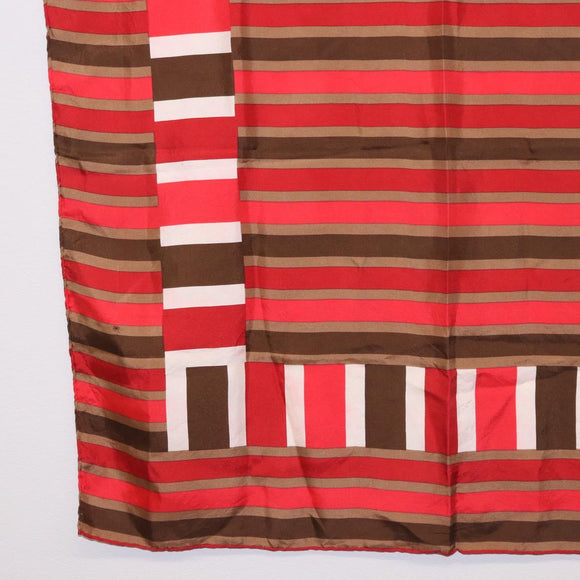 LOEWE Christian Dior Saint Laurent Scarf Silk 4 Set Red Navy Brown Auth bs36356