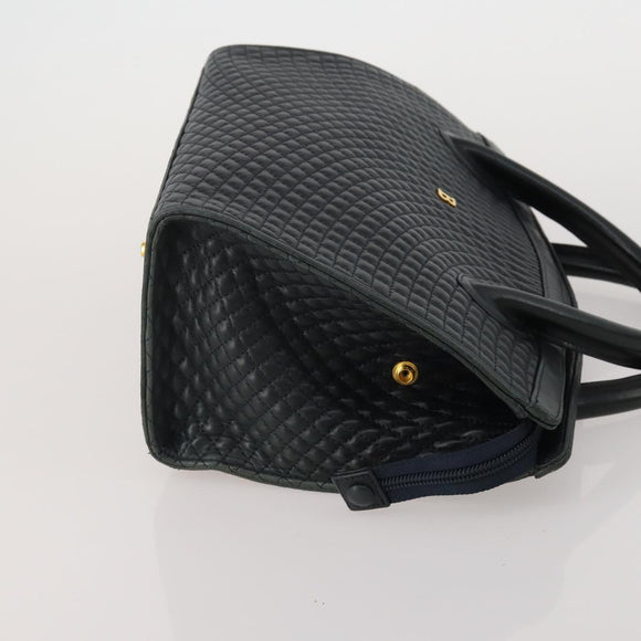 BALLY Shoulder Bag Leather PVC 4 Set Black Green Auth bs36357