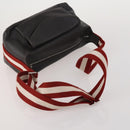 BALLY Shoulder Bag Leather PVC 4 Set Black Green Auth bs36357-18