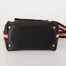 BALLY Shoulder Bag Leather PVC 4 Set Black Green Auth bs36357-19