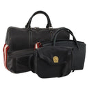 BALLY Shoulder Bag Leather PVC 4 Set Black Green Auth bs36357-1