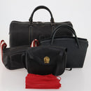 BALLY Shoulder Bag Leather PVC 4 Set Black Green Auth bs36357-27