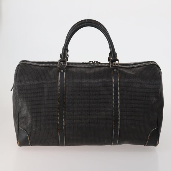 BALLY Shoulder Bag Leather PVC 4 Set Black Green Auth bs36357