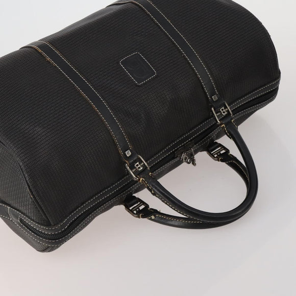 BALLY Shoulder Bag Leather PVC 4 Set Black Green Auth bs36357