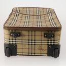 BURBERRY Nova Check Carry Case PVC Beige Gold Auth bs36358-6
