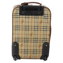 BURBERRY Nova Check Carry Case PVC Beige Gold Auth bs36358-2