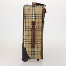 BURBERRY Nova Check Carry Case PVC Beige Gold Auth bs36358-3