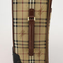 BURBERRY Nova Check Carry Case PVC Beige Gold Auth bs36358-14
