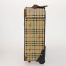 BURBERRY Nova Check Carry Case PVC Beige Gold Auth bs36358-4