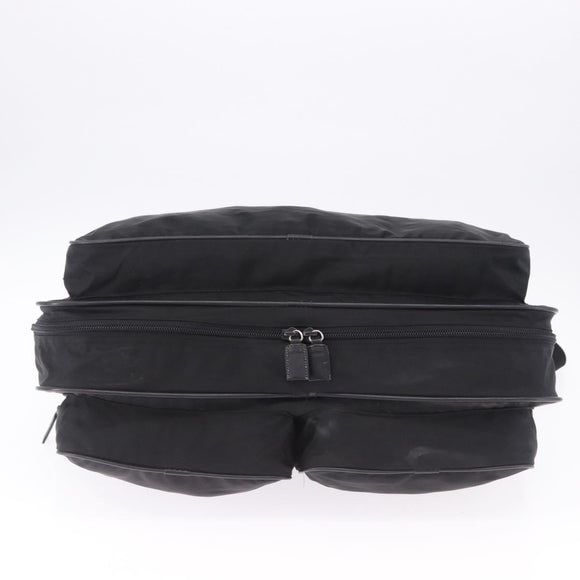 PRADA Garment Cover Nylon Black Silver Auth bs36359