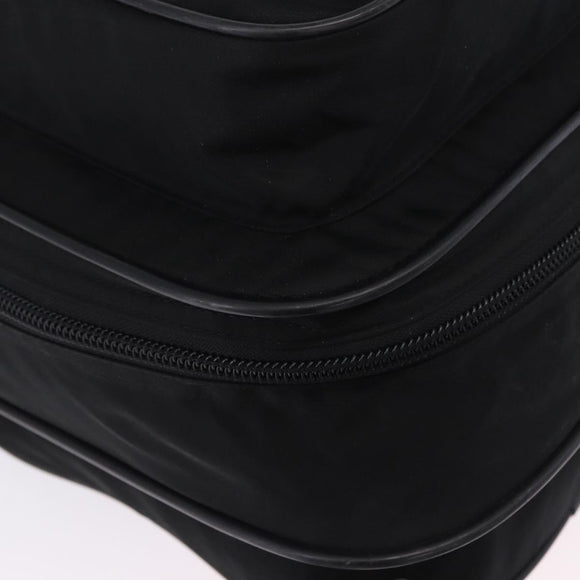 PRADA Garment Cover Nylon Black Silver Auth bs36359