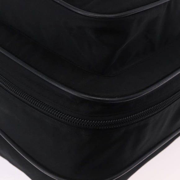 PRADA Garment Cover Nylon Black Silver Auth bs36359