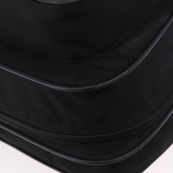 PRADA Garment Cover Nylon Black Silver Auth bs36359