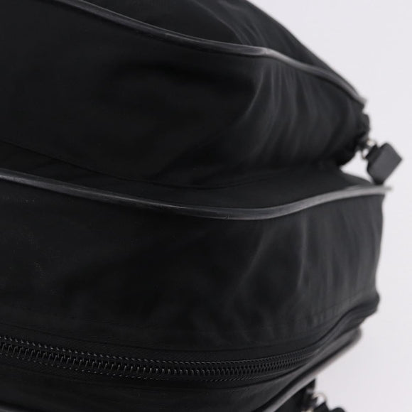 PRADA Garment Cover Nylon Black Silver Auth bs36359