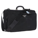 PRADA Garment Cover Nylon Black Silver Auth bs36359-1