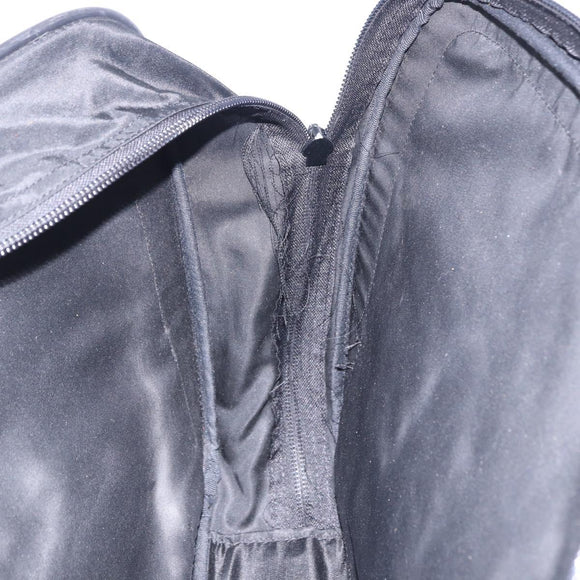 PRADA Garment Cover Nylon Black Silver Auth bs36359