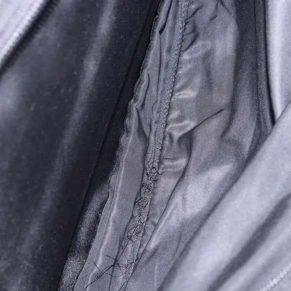 PRADA Garment Cover Nylon Black Silver Auth bs36359
