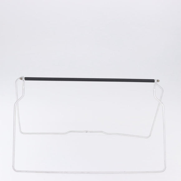 PRADA Garment Cover Nylon Black Silver Auth bs36359