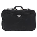 PRADA Garment Cover Nylon Black Silver Auth bs36359-13