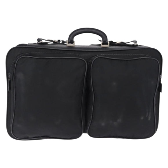 PRADA Garment Cover Nylon Black Silver Auth bs36359
