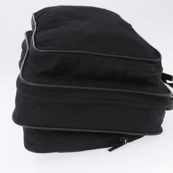 PRADA Garment Cover Nylon Black Silver Auth bs36359