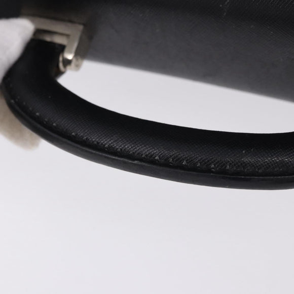 PRADA Garment Cover Nylon Black Silver Auth bs36359