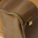 LOEWE Boston Bag Leather Beige Gold Auth bs36360-16