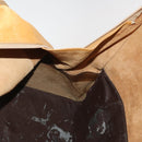 LOEWE Boston Bag Leather Beige Gold Auth bs36360-19
