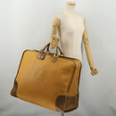 LOEWE Boston Bag Leather Beige Gold Auth bs36360-21