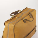 LOEWE Boston Bag Leather Beige Gold Auth bs36360-6
