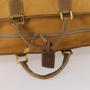 LOEWE Boston Bag Leather Beige Gold Auth bs36360-7