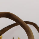 LOEWE Boston Bag Leather Beige Gold Auth bs36360-8